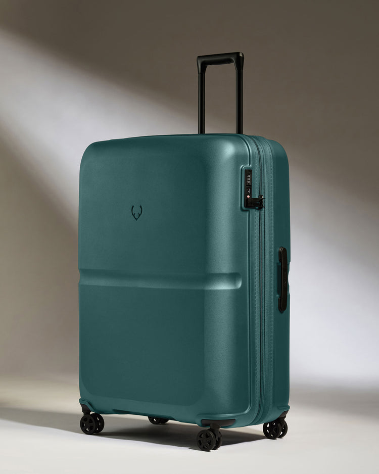 Large Suitcase in Marsh Blue - Single Stripe