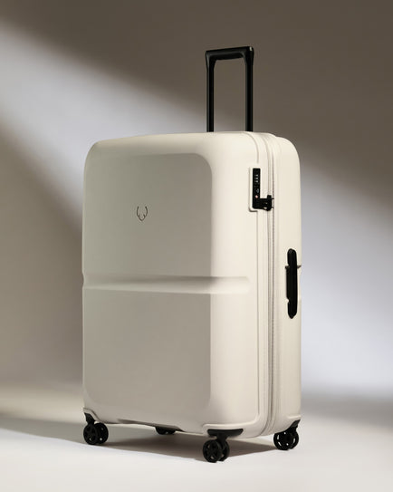 Large Suitcase in Taupe - Single Stripe