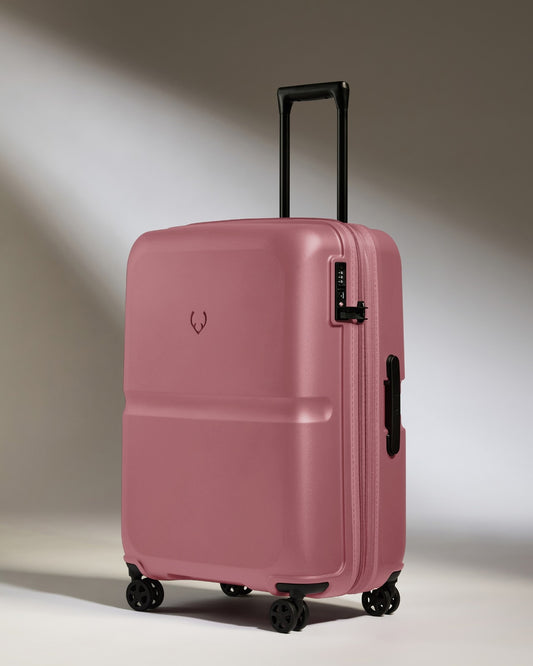 Medium Suitcase in Clay Pink - Single Stripe