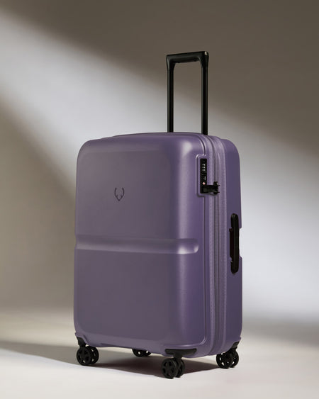 Medium Suitcase in Thistle Purple - Single Stripe