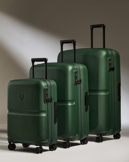 Suitcase Set in Antler Green - Single Stripe