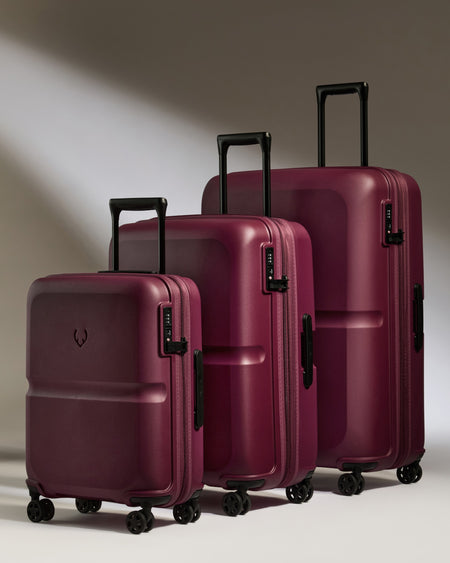 Suitcase Set in Heather Purple - Single Stripe