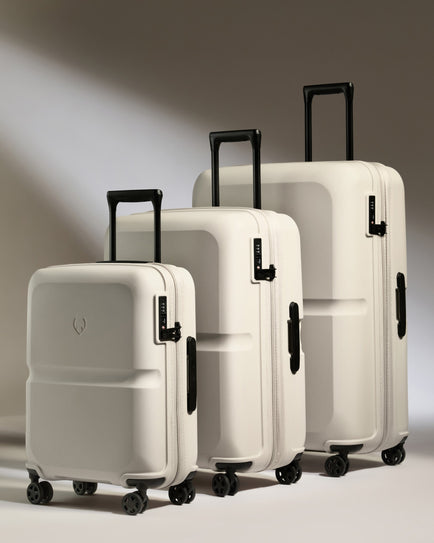 Suitcase Set in Taupe - Single Stripe