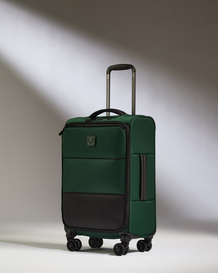 Lightest Cabin Suitcase in Antler Green - Soft Stripe 2.0