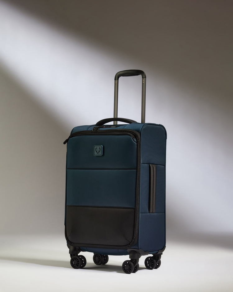 Lightest Cabin Suitcase in Indigo Blue - Soft Stripe 2.0