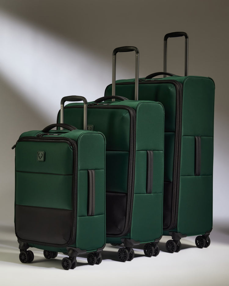 Lightest Suitcase Set in Antler Green - Soft Stripe 2.0