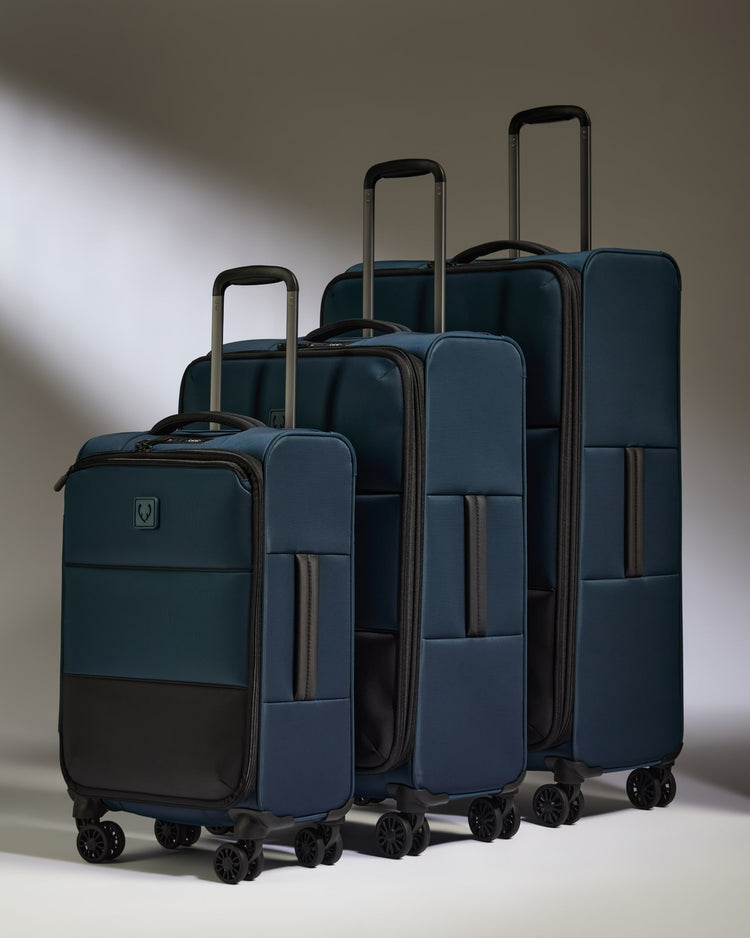 Lightest Suitcase Set in Indigo Blue - Soft Stripe 2.0