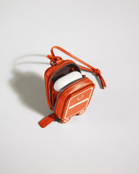 Heritage Leather AirPods Case in Coral