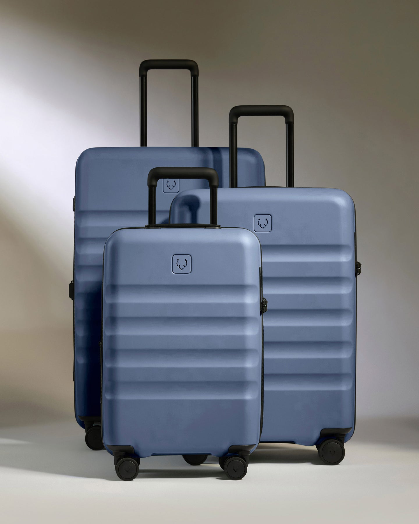 Expandable Cabin Suitcase Set in Ocean Blue - Icon Stripe