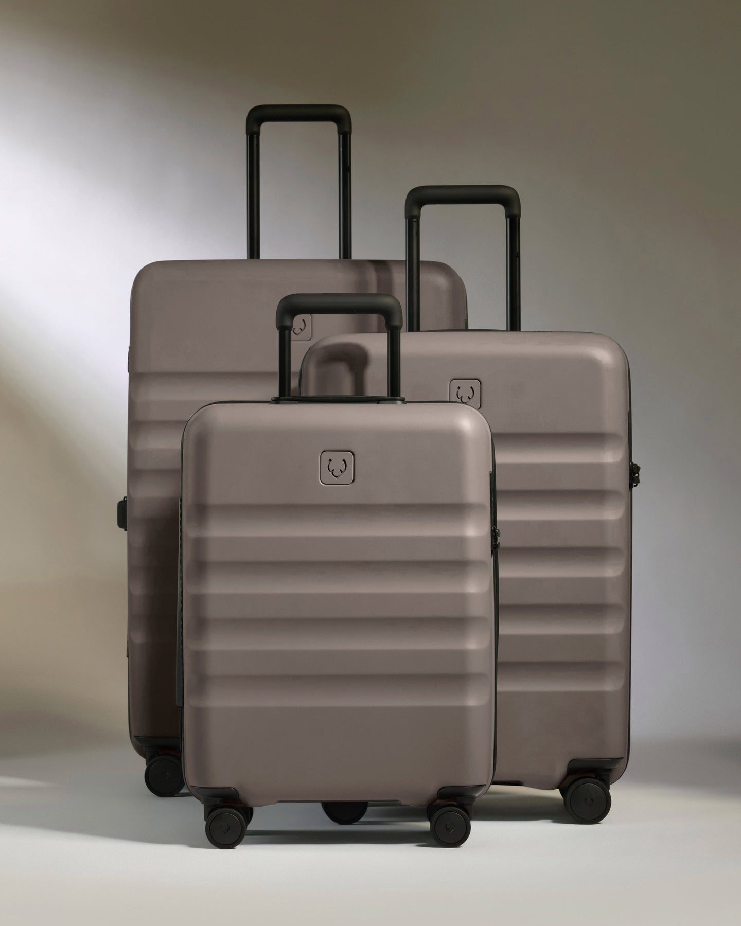 Suitcase Set in Pebble Grey - Icon Stripe
