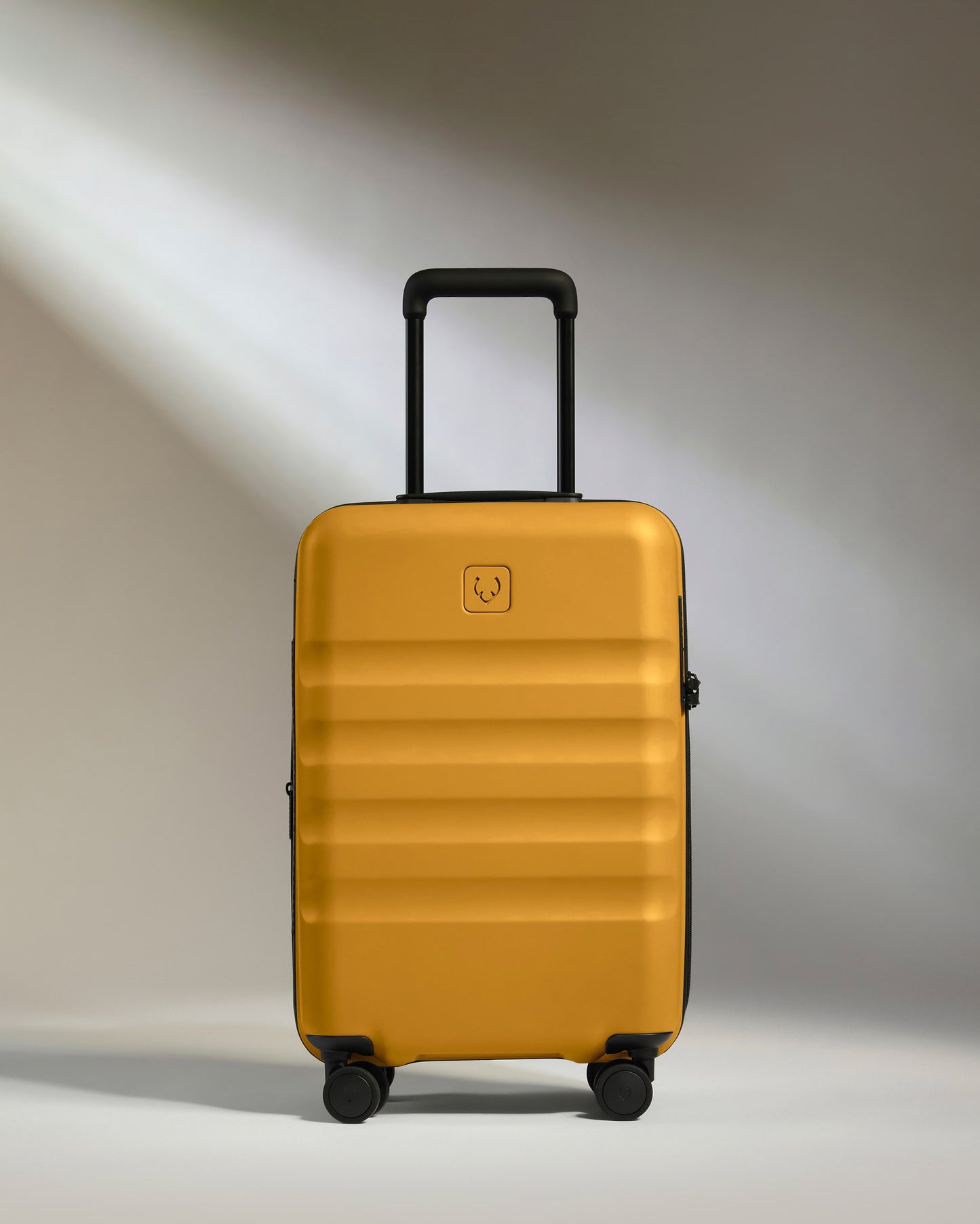 Expandable Cabin Suitcase in Mustard Yellow - Icon Stripe