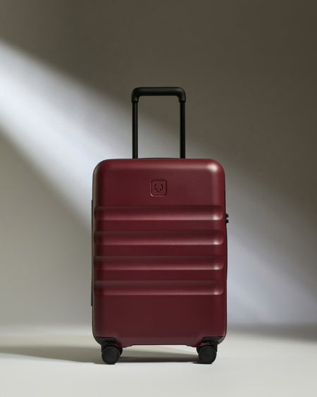 Large Cabin Suitcase in Cedar Red - Icon Stripe