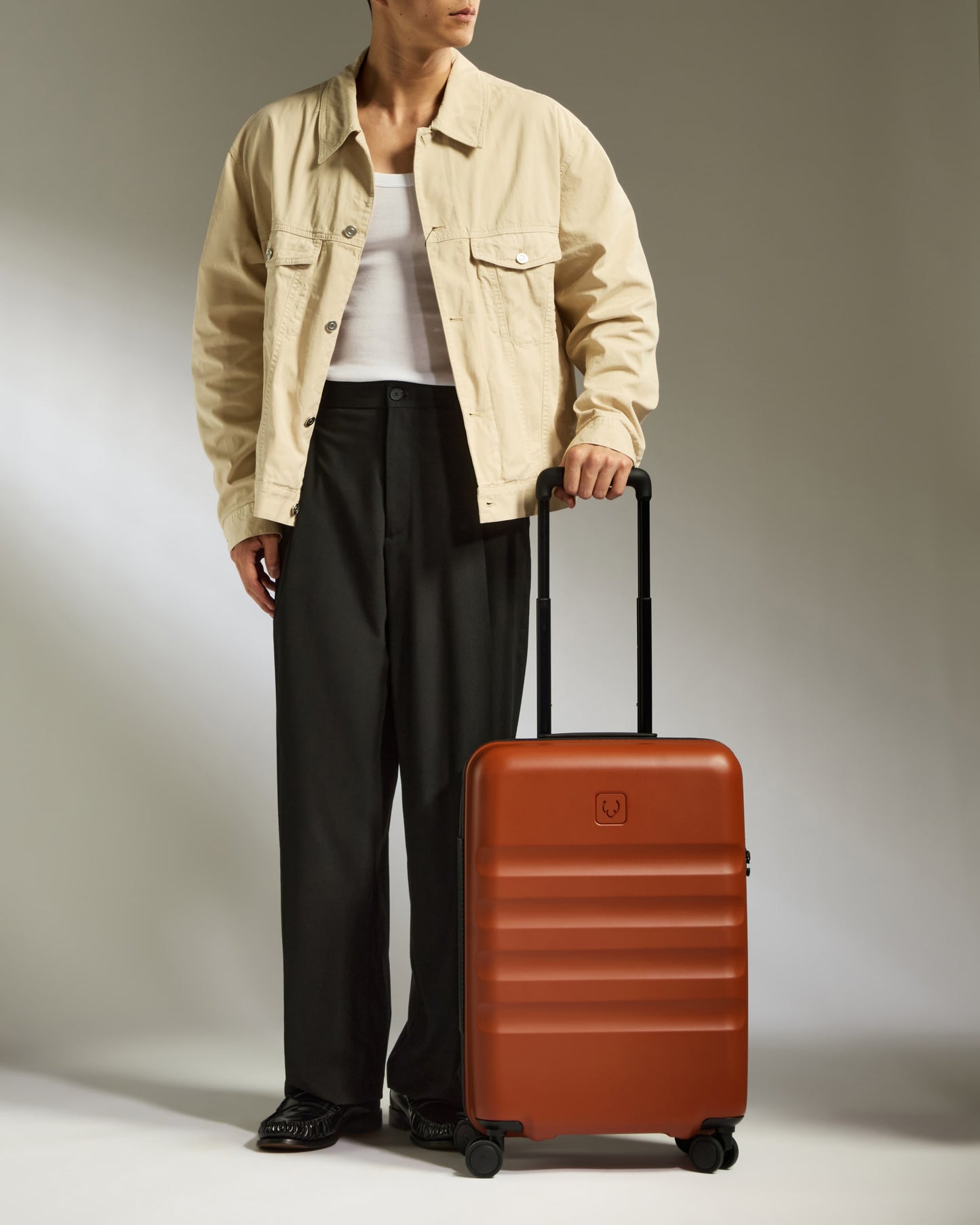 Large Cabin Suitcase in Maple Red - Icon Stripe