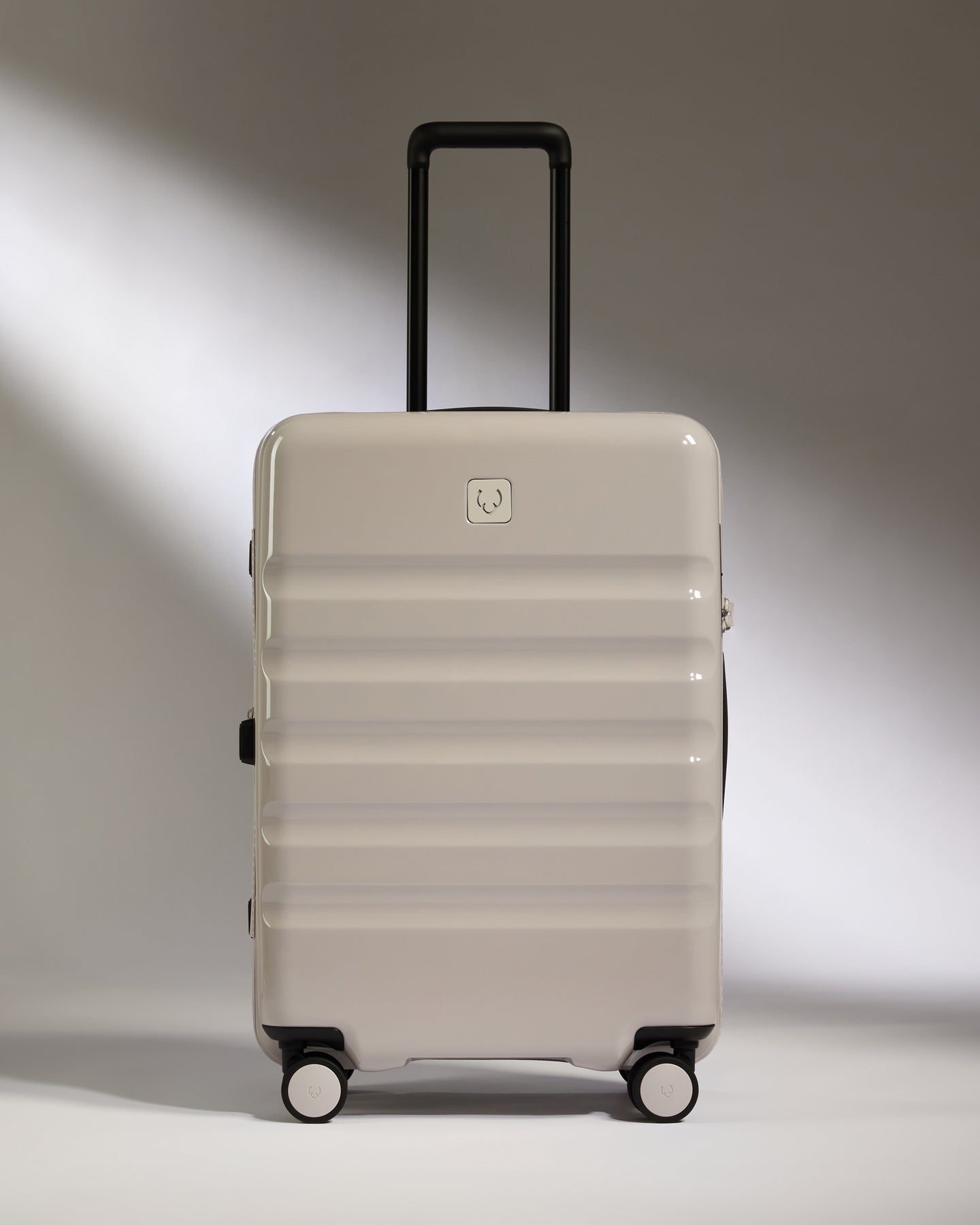 Medium Suitcase in Taupe Gloss - Icon Stripe