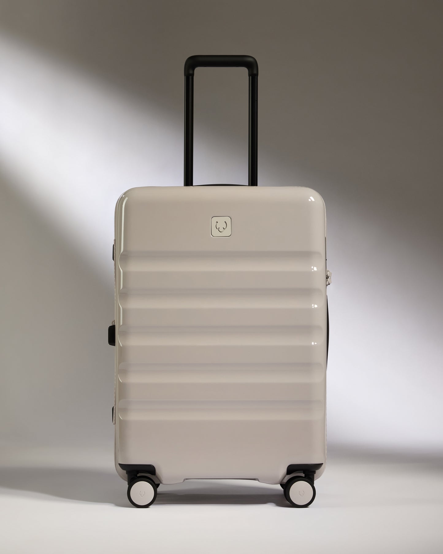 Medium Suitcase in Taupe Gloss - Icon Stripe