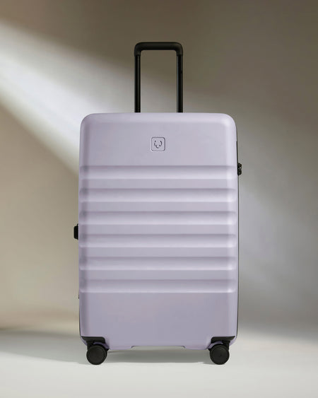 Large Suitcase in Meadow Purple - Icon Stripe