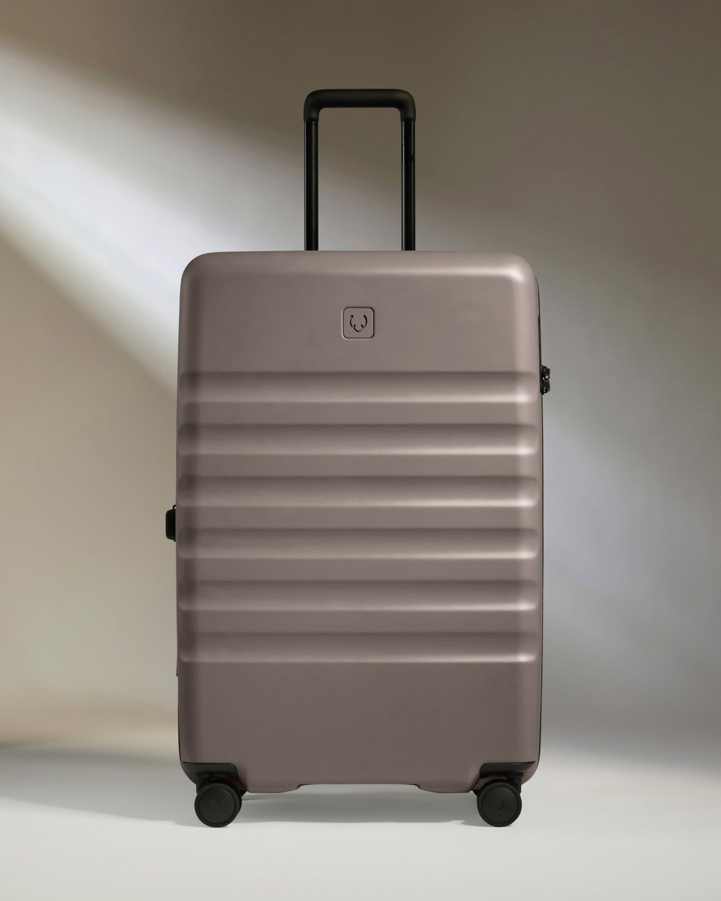 Large Suitcase in Pebble Grey - Icon Stripe