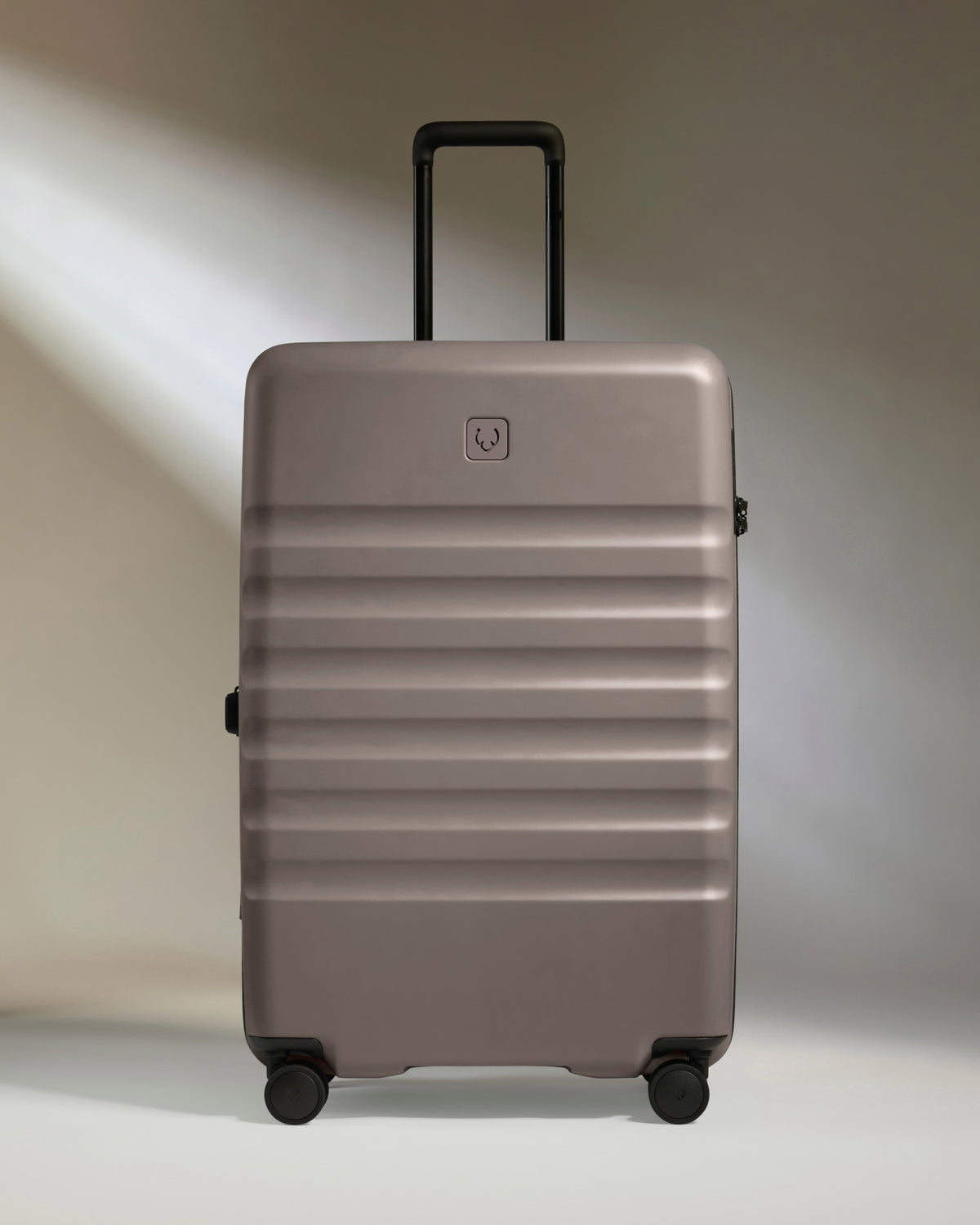Large Suitcase in Pebble Grey - Icon Stripe