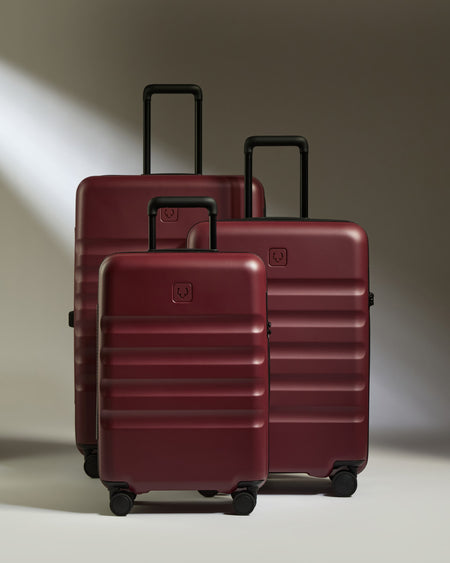 Large Cabin Suitcase Set in Cedar Red - Icon Stripe