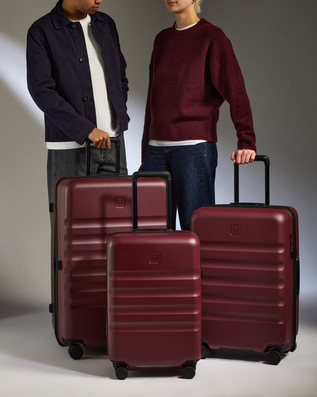 Large Cabin Suitcase Set in Cedar Red - Icon Stripe