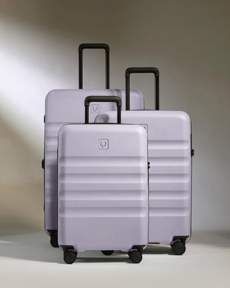 Large Cabin Suitcase Set in Meadow Purple - Icon Stripe