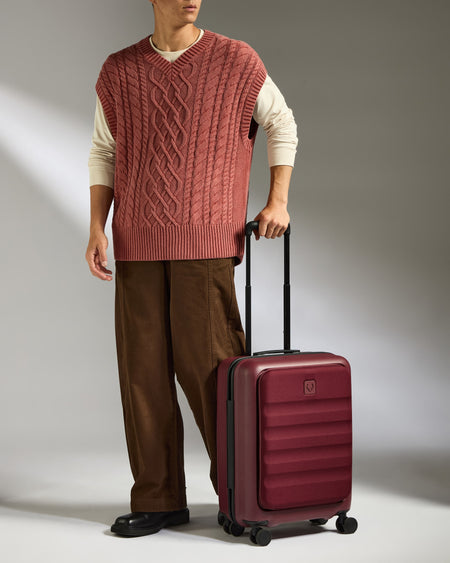 Cabin with Pocket Suitcase in Cedar Red - Icon Stripe