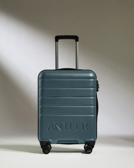 Cabin Suitcase in Blue Grey - Logo