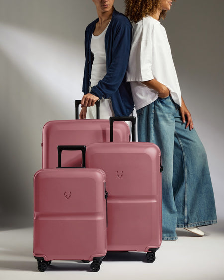 Suitcase Set in Clay Pink - Single Stripe