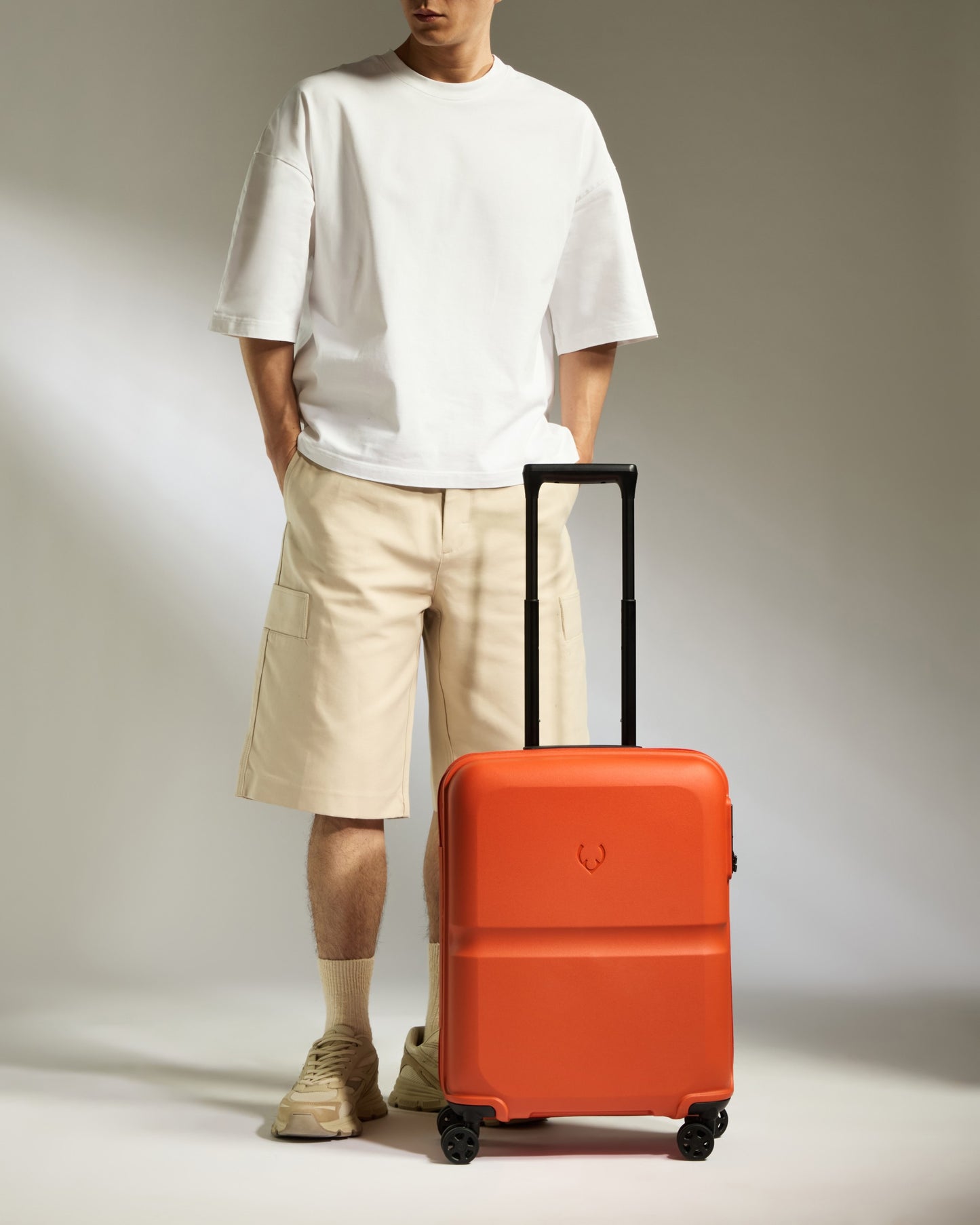 Cabin Suitcase in Ember Orange - Single Stripe