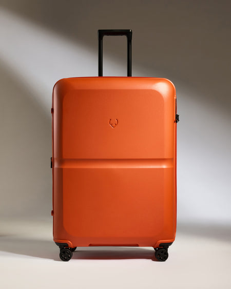 Large Suitcase in Ember Orange - Single Stripe