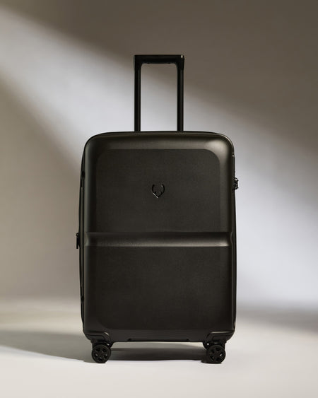 Medium Suitcase in Black - Single Stripe