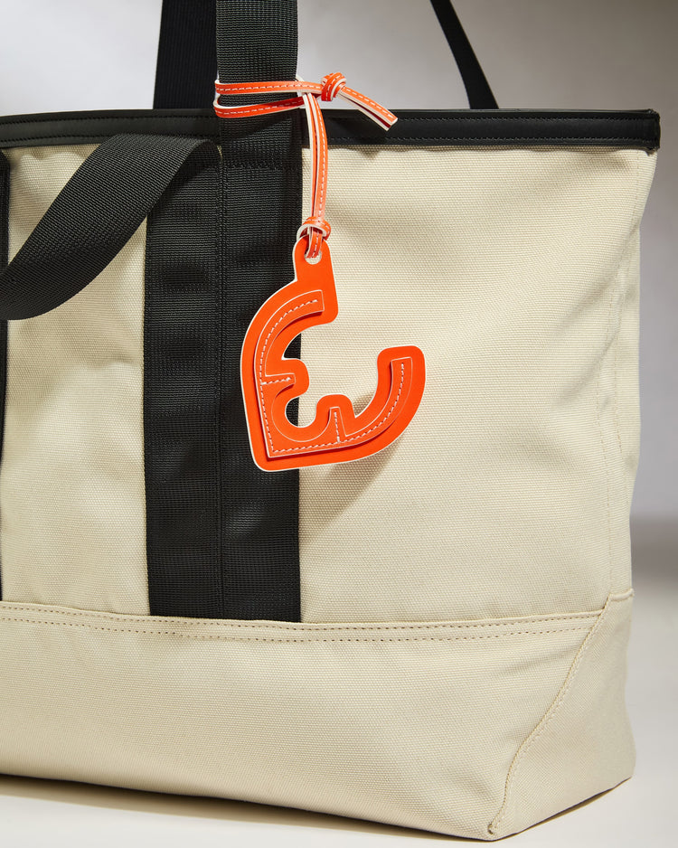 Leather Bag Charm in Coral - Summer Capsule