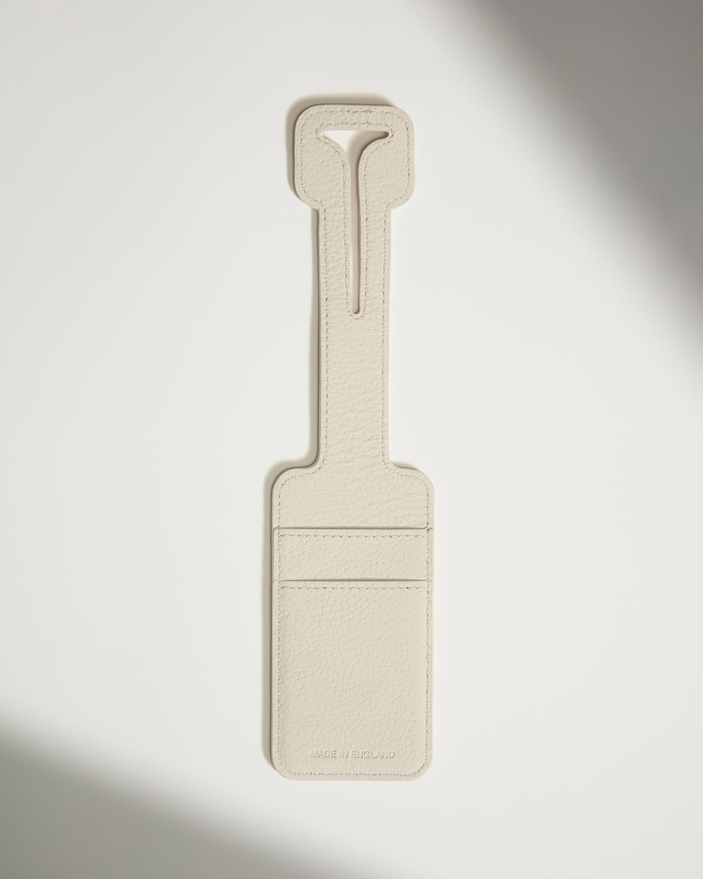 Luggage Tag in Sandstone Leather - Heritage
