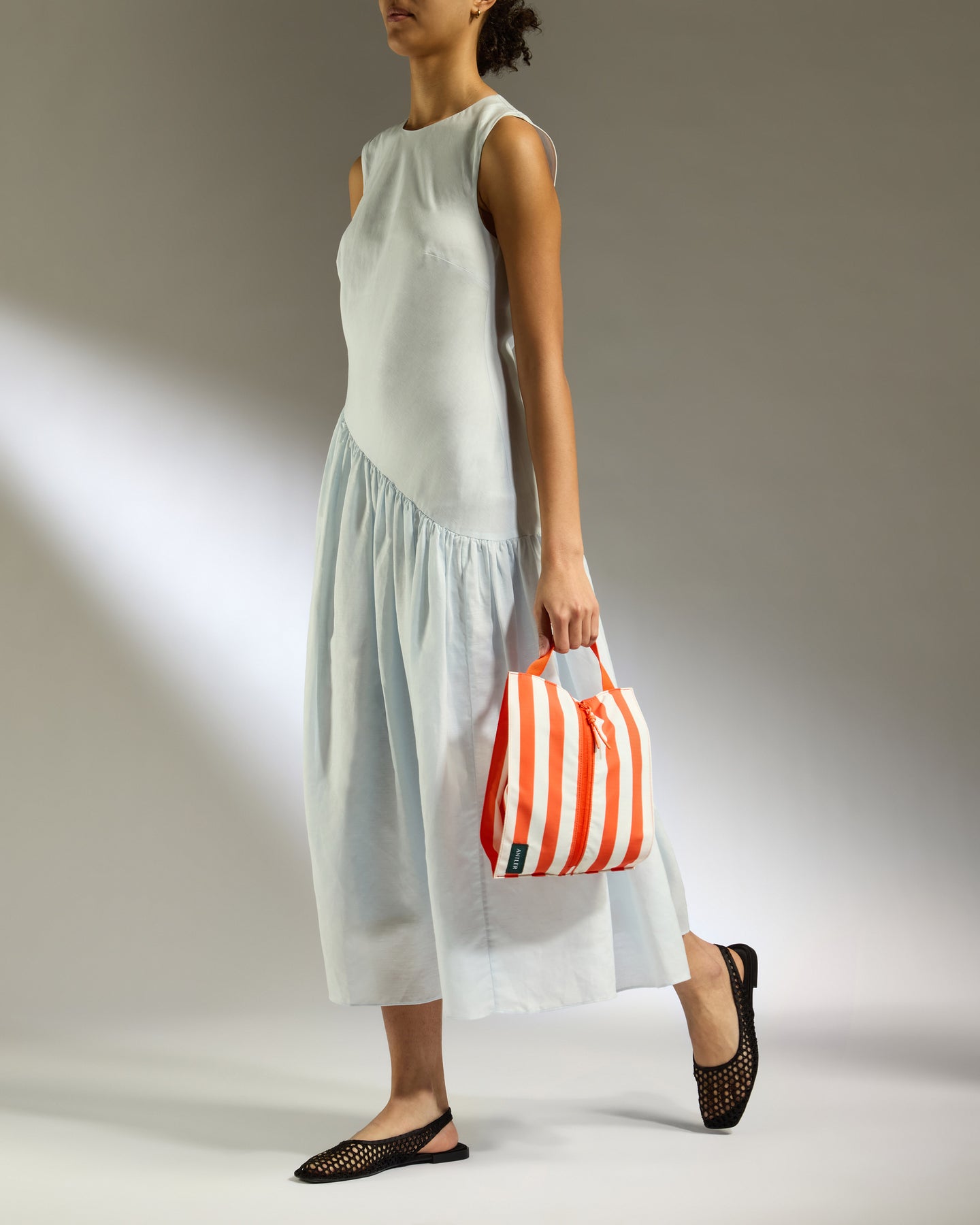 Stripe Poolside Pouch in Coral - Summer Capsule