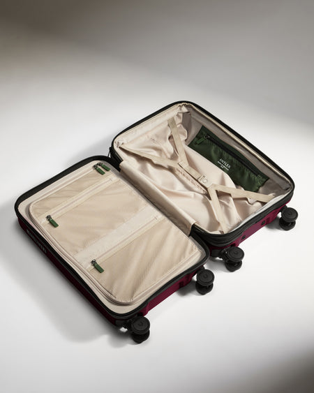 Expandable Cabin Suitcase in Heather Purple - Icon Stripe