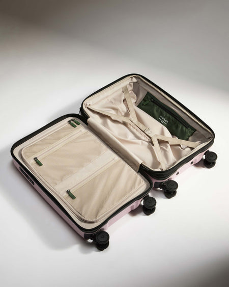 Expandable Cabin Suitcase in Moorland Pink - Icon Stripe