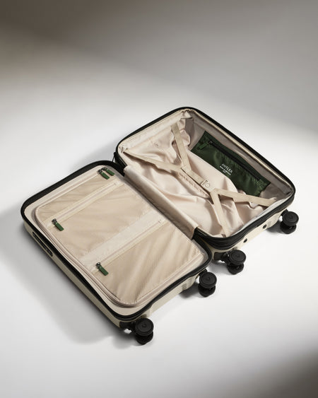 Expandable Cabin Suitcase in Taupe - Icon Stripe