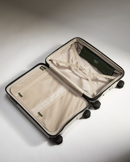 Medium Suitcase in Taupe - Icon Stripe