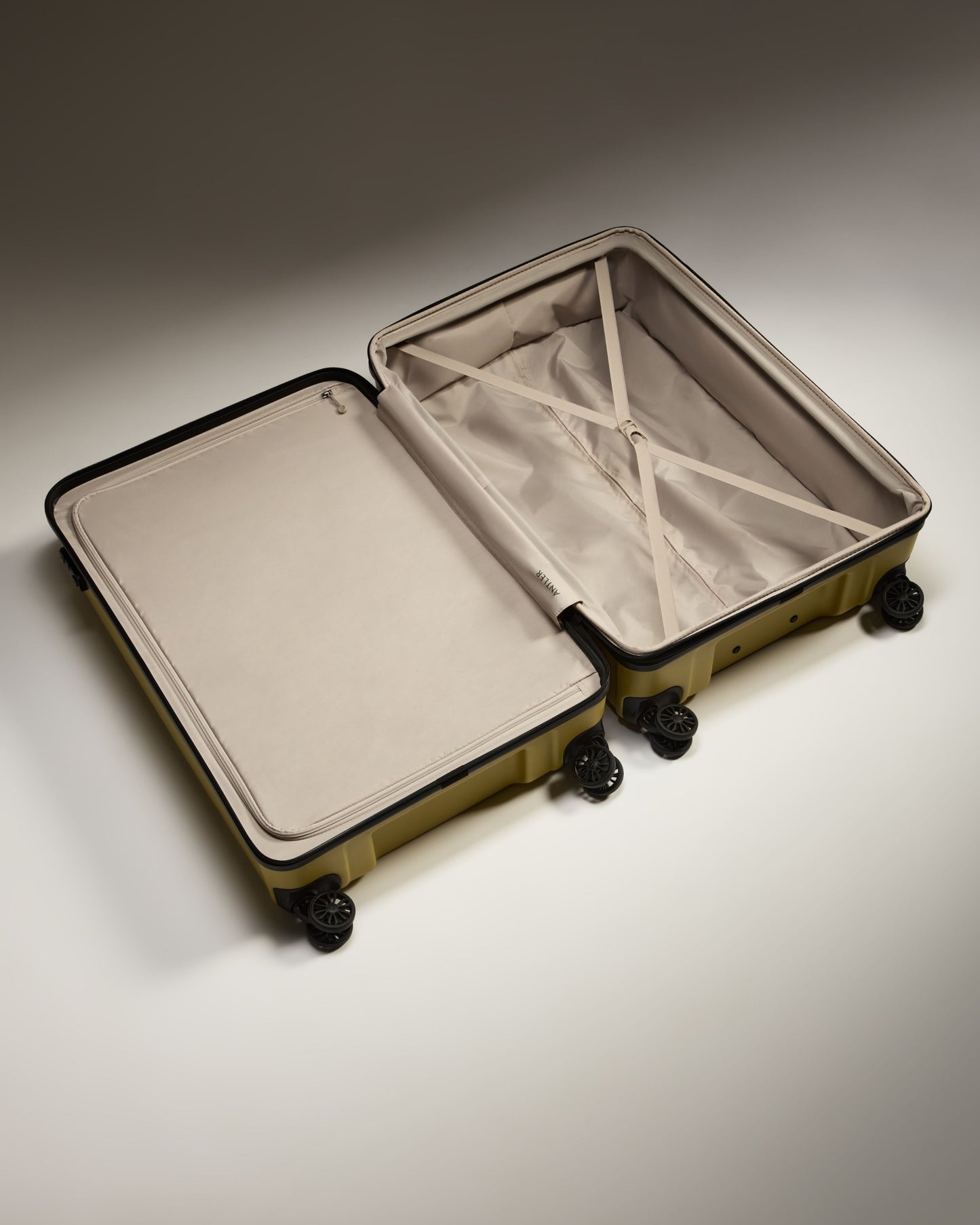 Large Suitcase in Mustard Yellow - Logo