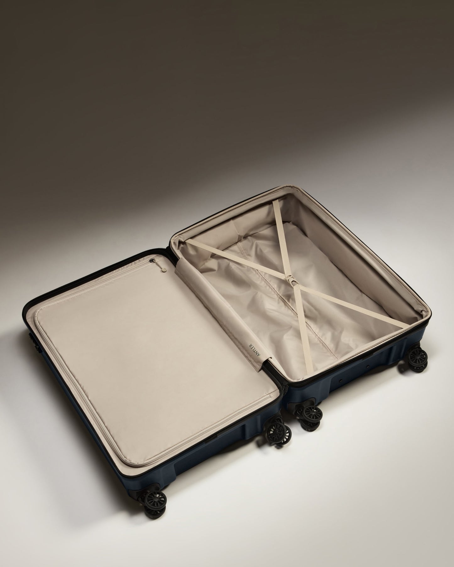 Large Suitcase in Dark Navy - Logo