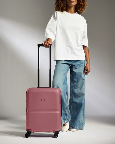 Cabin Suitcase in Clay Pink - Single Stripe