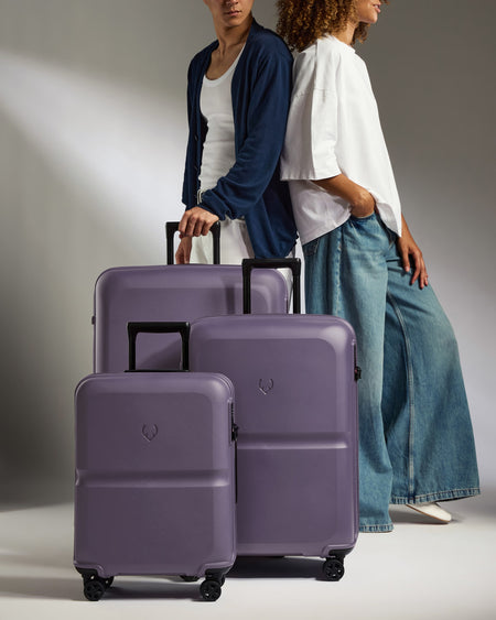 Suitcase Set in Thistle Purple - Single Stripe