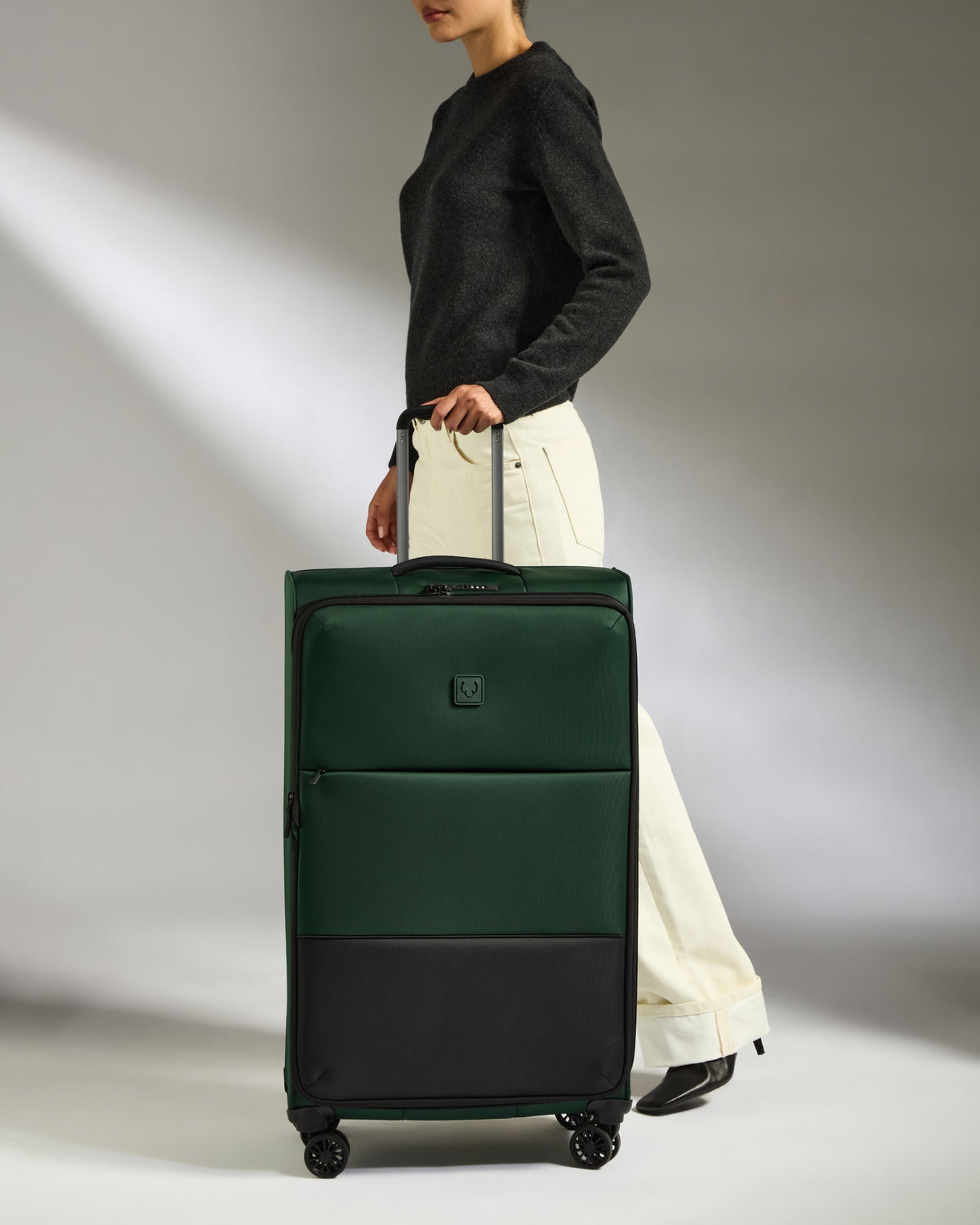 Lightest Large Suitcase in Antler Green - Soft Stripe 2.0