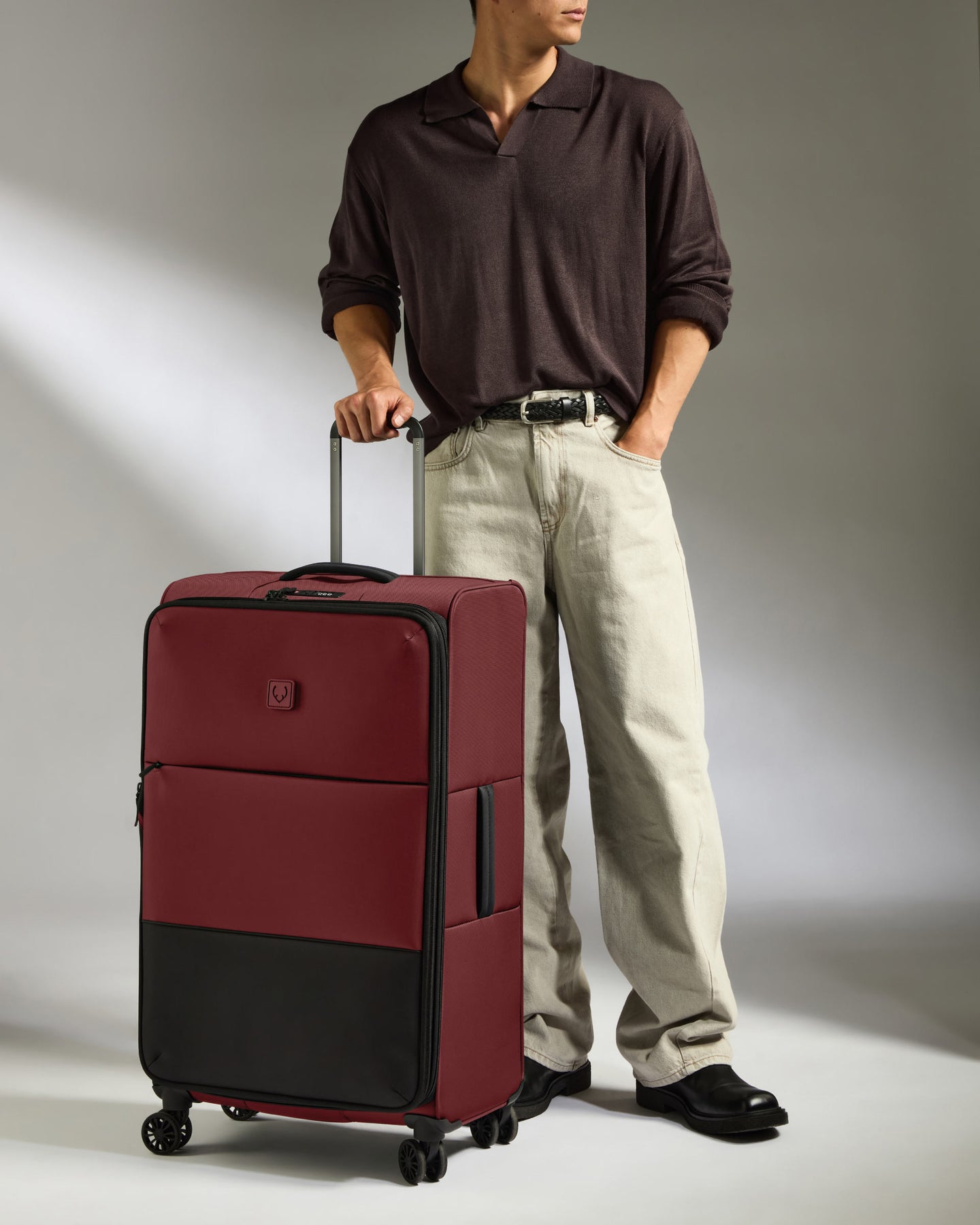 Lightest Large Suitcase in Cedar - Soft Stripe 2.0