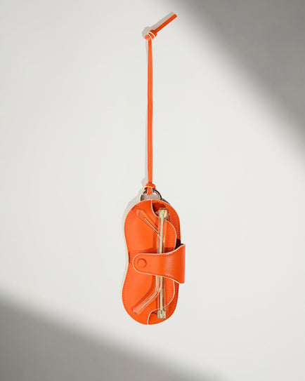 Leather Sunglasses Case in Coral - Summer Capsule