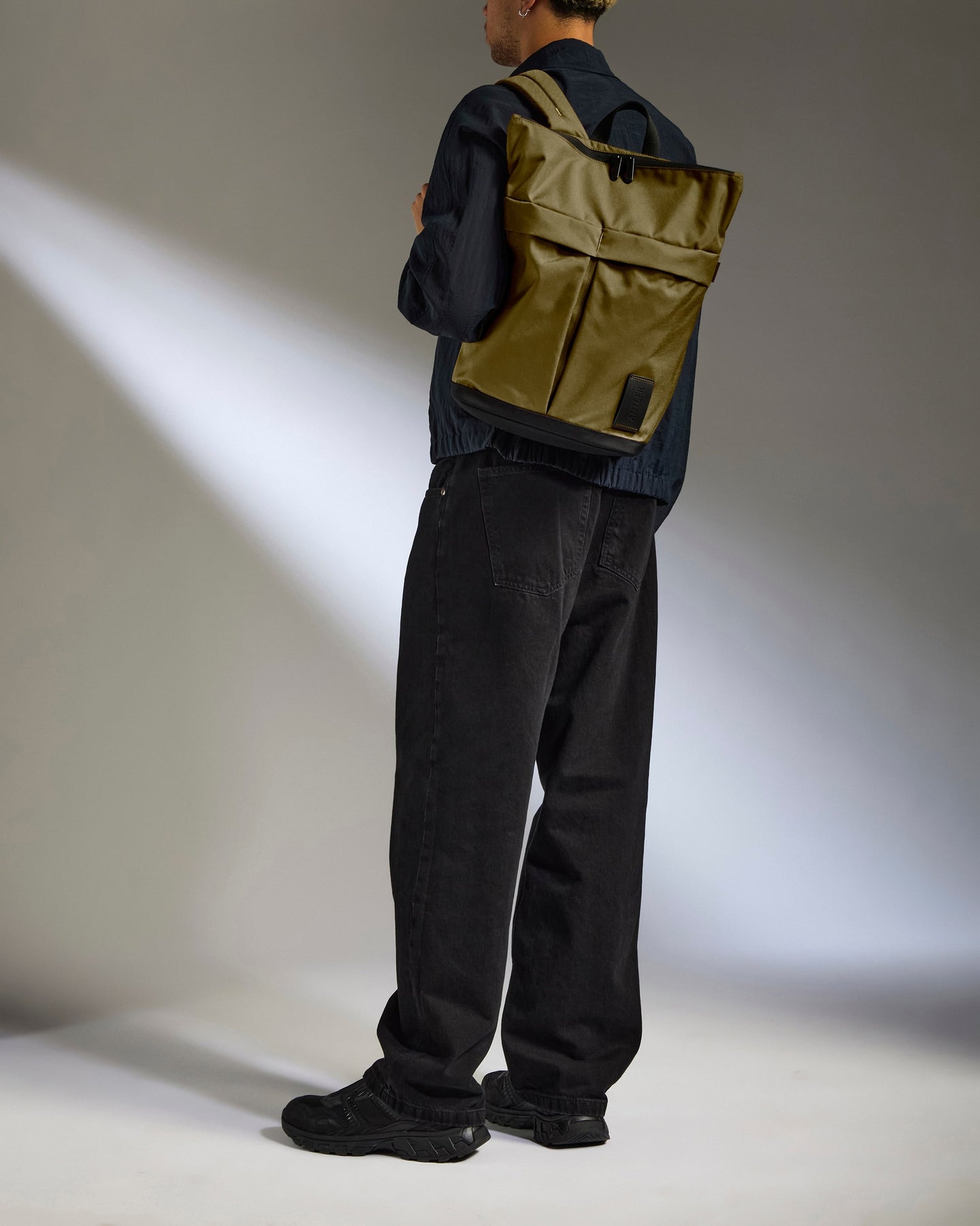 Urban Core Zip Top Backpack in Olive Green