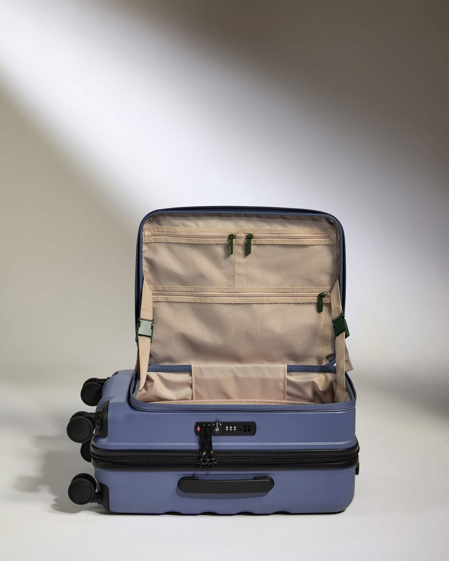 Dual Opening Cabin Suitcase in Ocean Blue - Icon Stripe