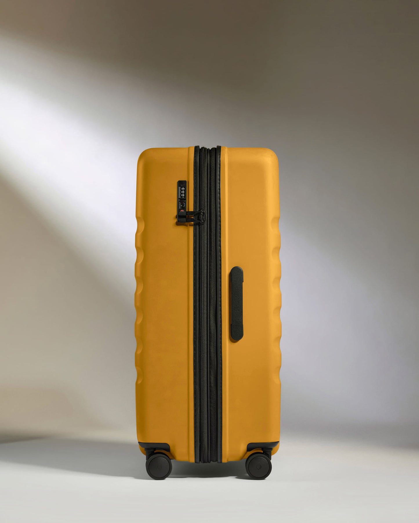 Large Suitcase in Mustard Yellow - Icon Stripe