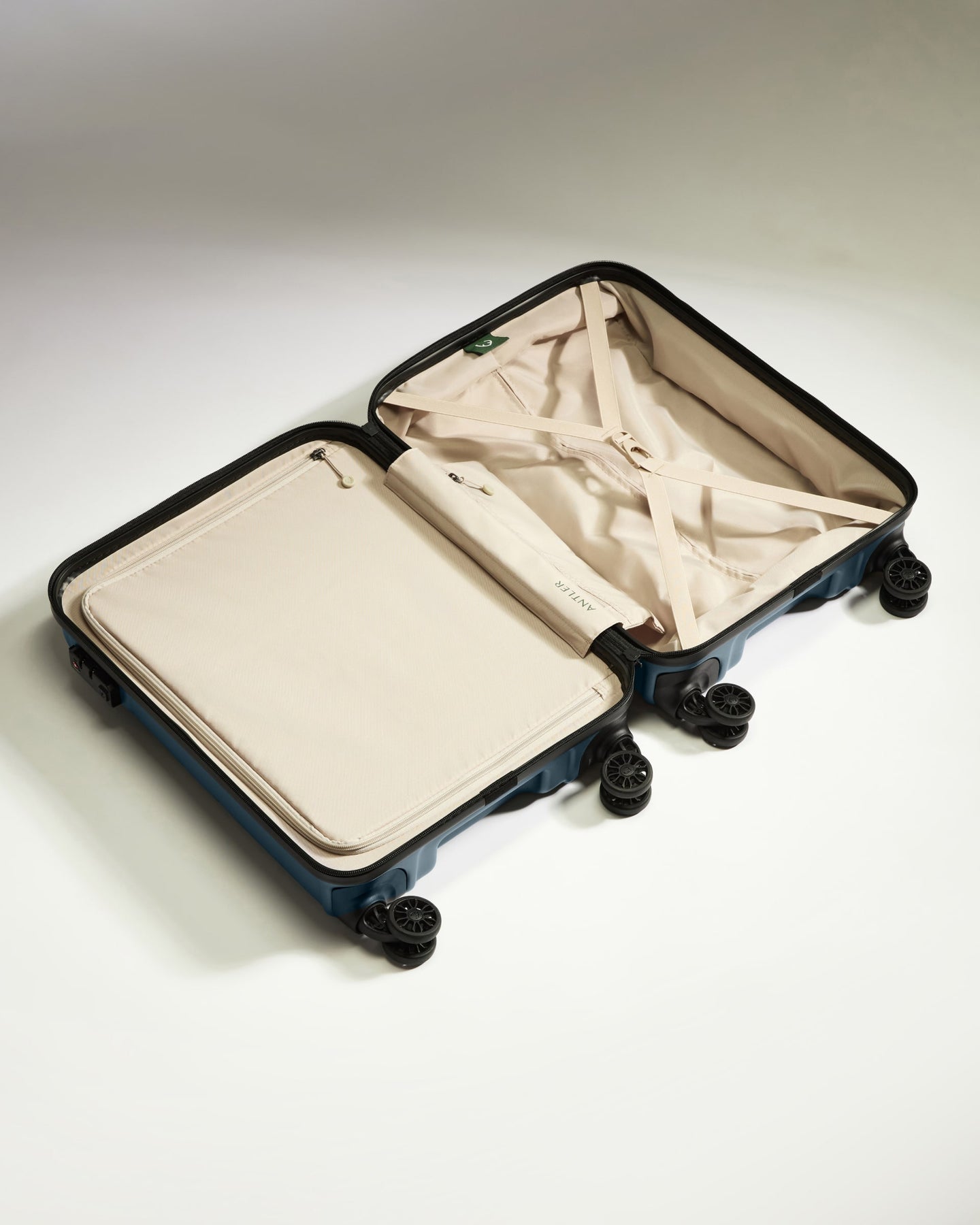 Cabin Suitcase in Blue Grey - Logo