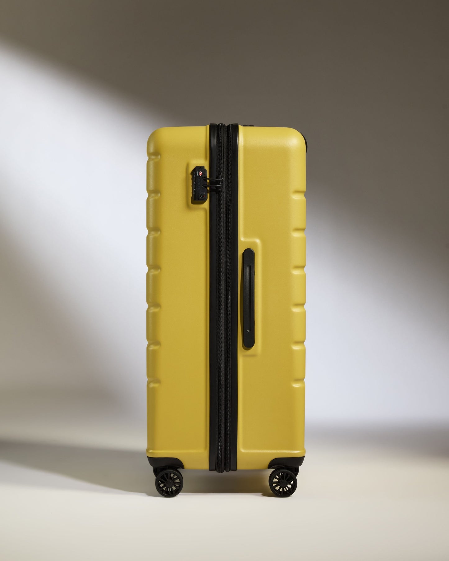 Large Suitcase in Mustard Yellow - Logo